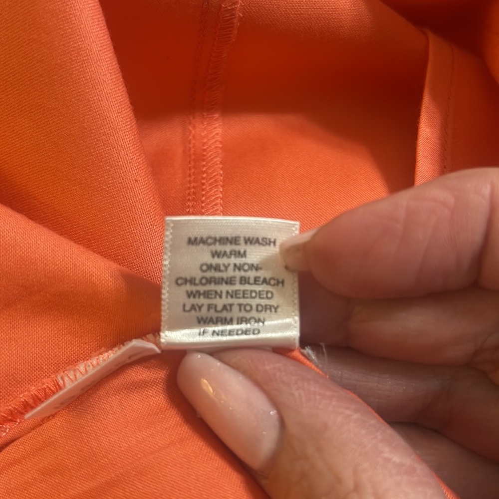 Ann Taylor Button Down Fitted Salmon Shirt - Picture 9 of 10